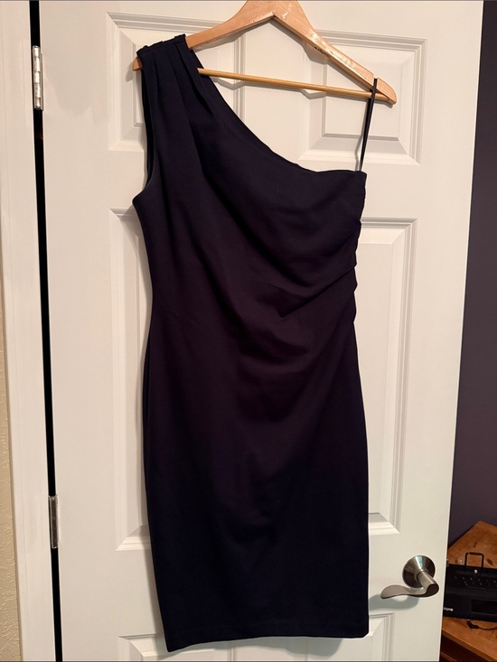 Banana Republic Dresses & Skirts - Banana Republic One-Shoulder Navy Cocktail Dress